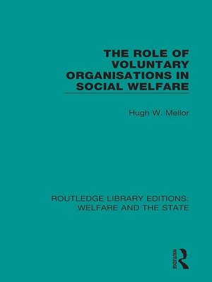 cover image of The Role of Voluntary Organisations in Social Welfare